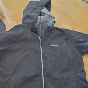 Columbia light weight  black windbreaker jacket, XL